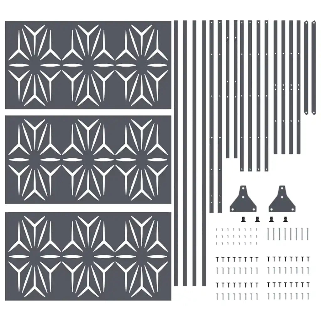 Schermo per Privacy Antracite 100 x 50 x 180 cm Acciaio CFW8630228
