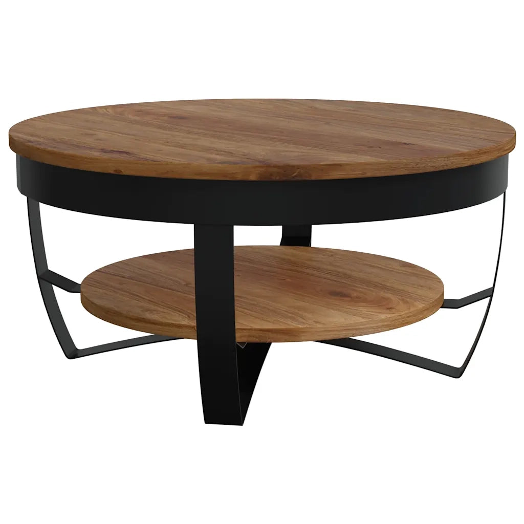 Tavolino da Salotto 65x65x32 cm in Legno Massello d'Acacia 289616