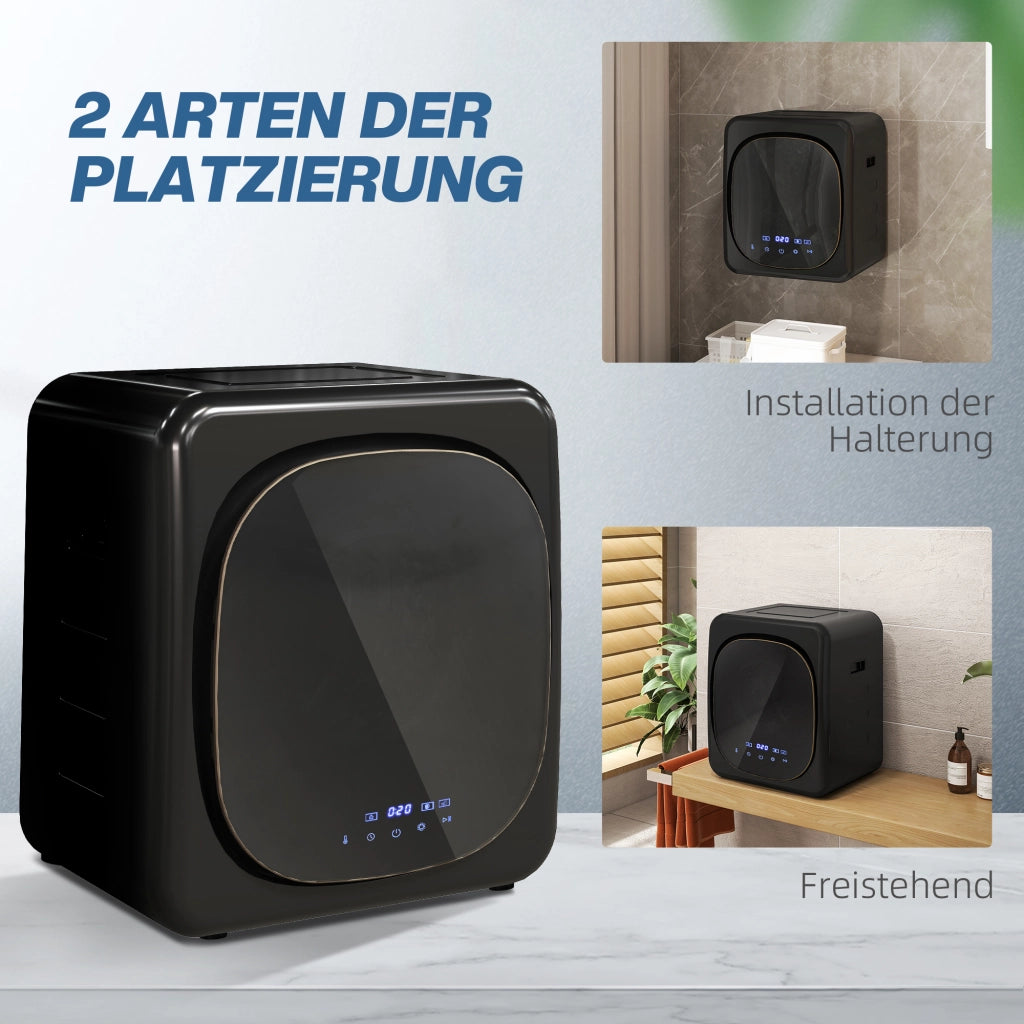 Asciugabiancheria con UV ¨C zephmum ¨C Nero Acciaio Inox