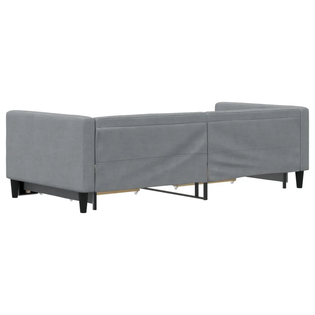 Divano letto | Sof¨¤ letto | Letto singolo Estraibile Cassetti Grigio Chiaro 90x200cm Tessuto
