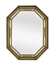 Mobili2g - specchiera in foglia oro ottagonale misure: 65 x 85 x 5