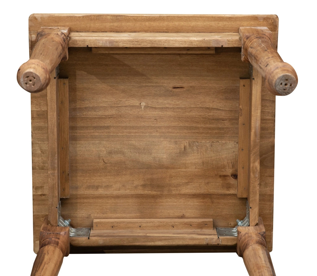 Biscottini Tavolo Country in legno massello di tiglio L70xPR70xH78 cm. Made in Italy
