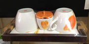 Set 2 Tazze e Zuccheriera con vassoio Tulips ceramica viva