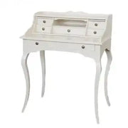 Scrivania scrittoio in legno massiccio gambe provenzali mod Venezia bianco