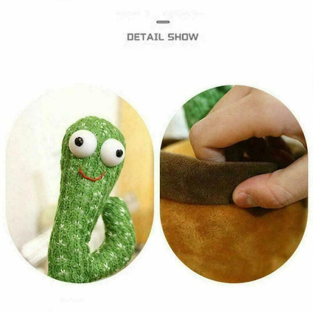 Trade Shop - Cactus Ballerino Giocattolo Pupazzo Peluche Parlante Canta Balla Luci E Suoni -