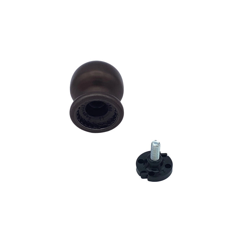 Pomolo fisso per porta SAGUATTI 169/50IB in alluminio marrone opaco