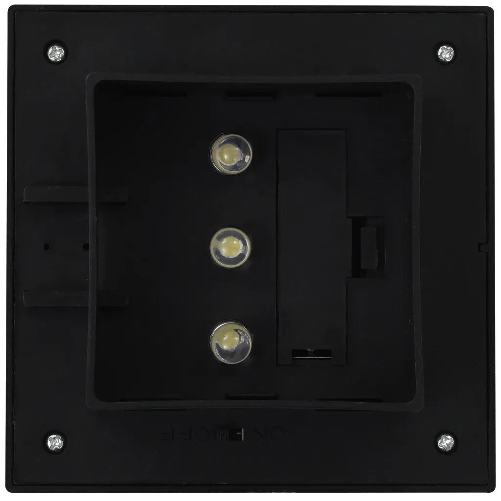 Lampade Solari da Esterni 6 pz a LED Quadrate 12 cm Nero CFW8792867