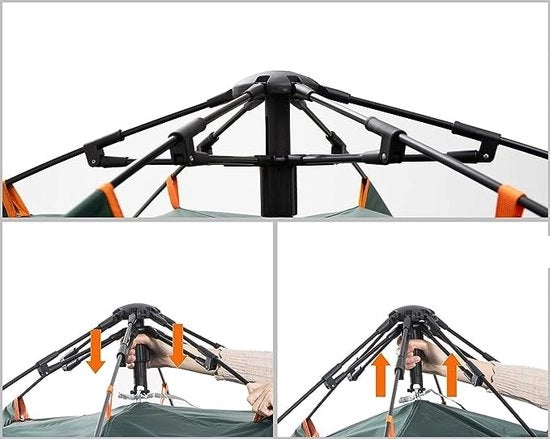 Tenda da Campeggio Esterna - Tenda da Campeggio a Soffiata - 3 Persone - Tenda da Campeggio Impermeabile