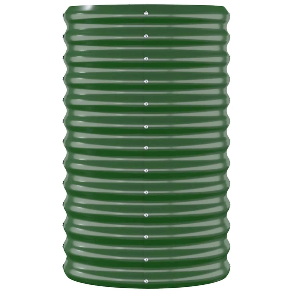 Fioriera rialzata per piante e fiori adatta per terrazze e giardini in acciaio verniciato a polvere 114 x 40 x 68 cm verde 02_0039574
