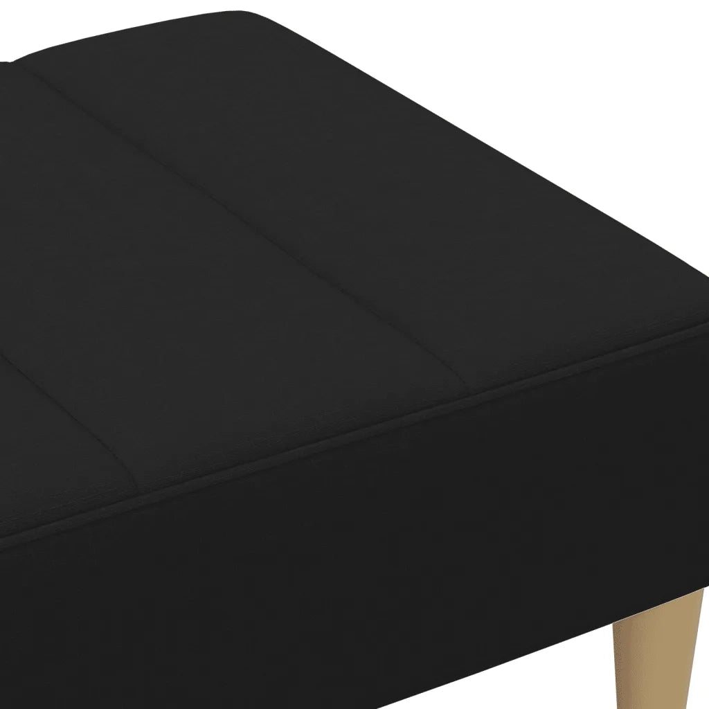 Poggiapiedi Nero 77x55x31 cm in Tessuto 4007391