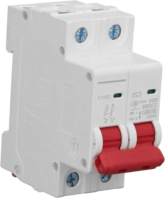 Dispositivo di interruzione della corrente continua 2P 6000A per sistema di alimentazione DC - Sistema di alimentazione per imbarcazioni - Sistema di energia solare fotovoltaica - Montaggio su rail DIN da 35 mm.