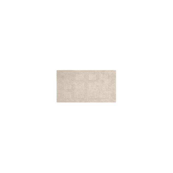 CAPRI Tappeto Bagno Quarzo Bianco Beige 110x60 cm