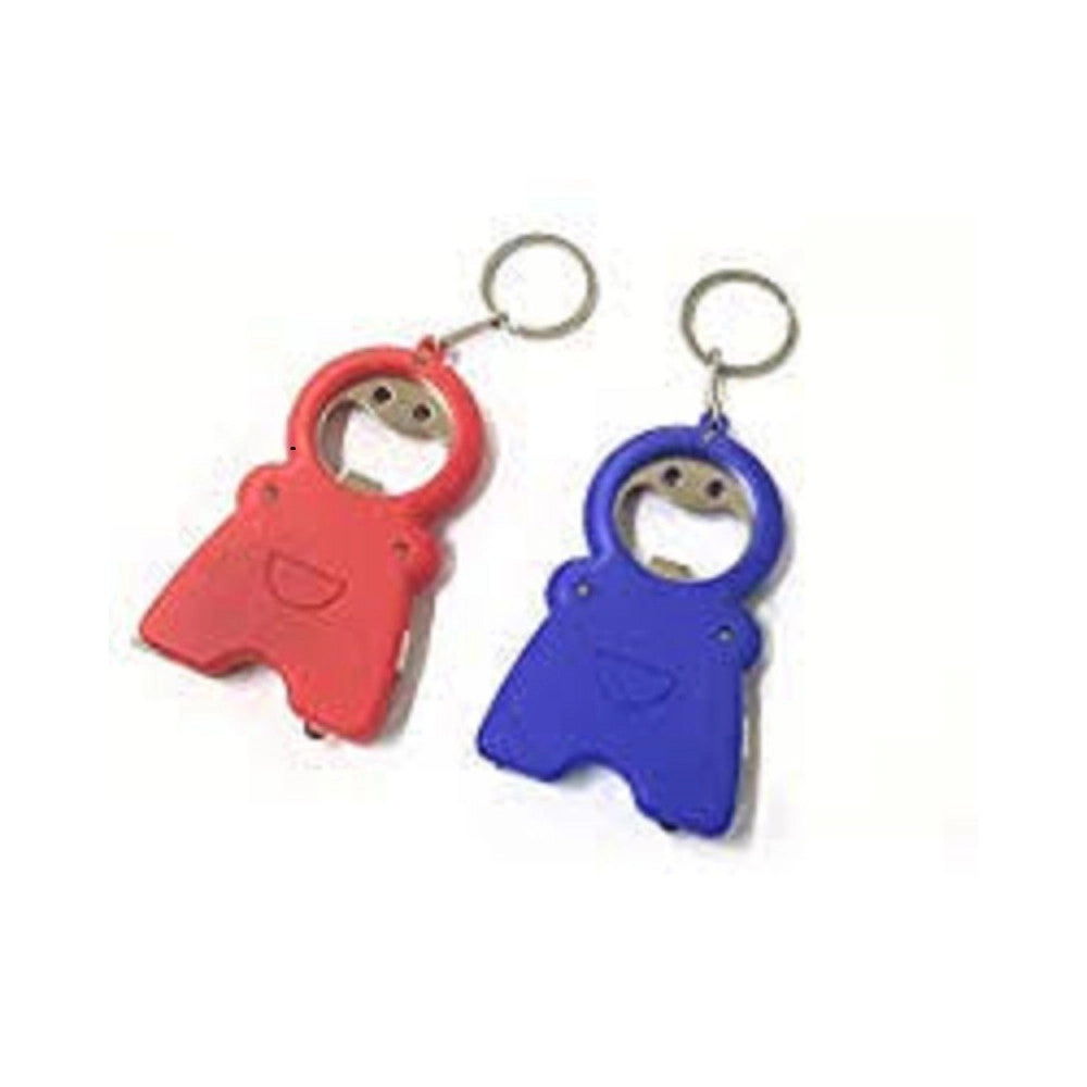 Trade Shop - Set 3 Pezzi Portachiavi Mini Torcia Led Porta Chiavi Retrattile Campeggio -