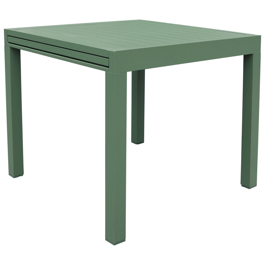 VENEZIASet di mobili da giardino allungabili 90/180 in textilene verde salvia 8 posti - alluminio verde salvia