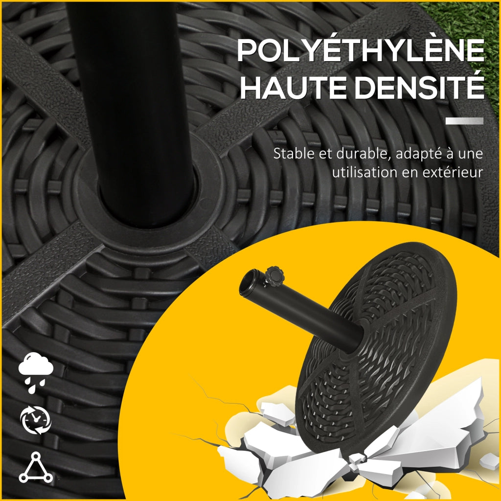 Base per ombrellone ¨C zephmum ¨C 45x33 cm 9 kg nero