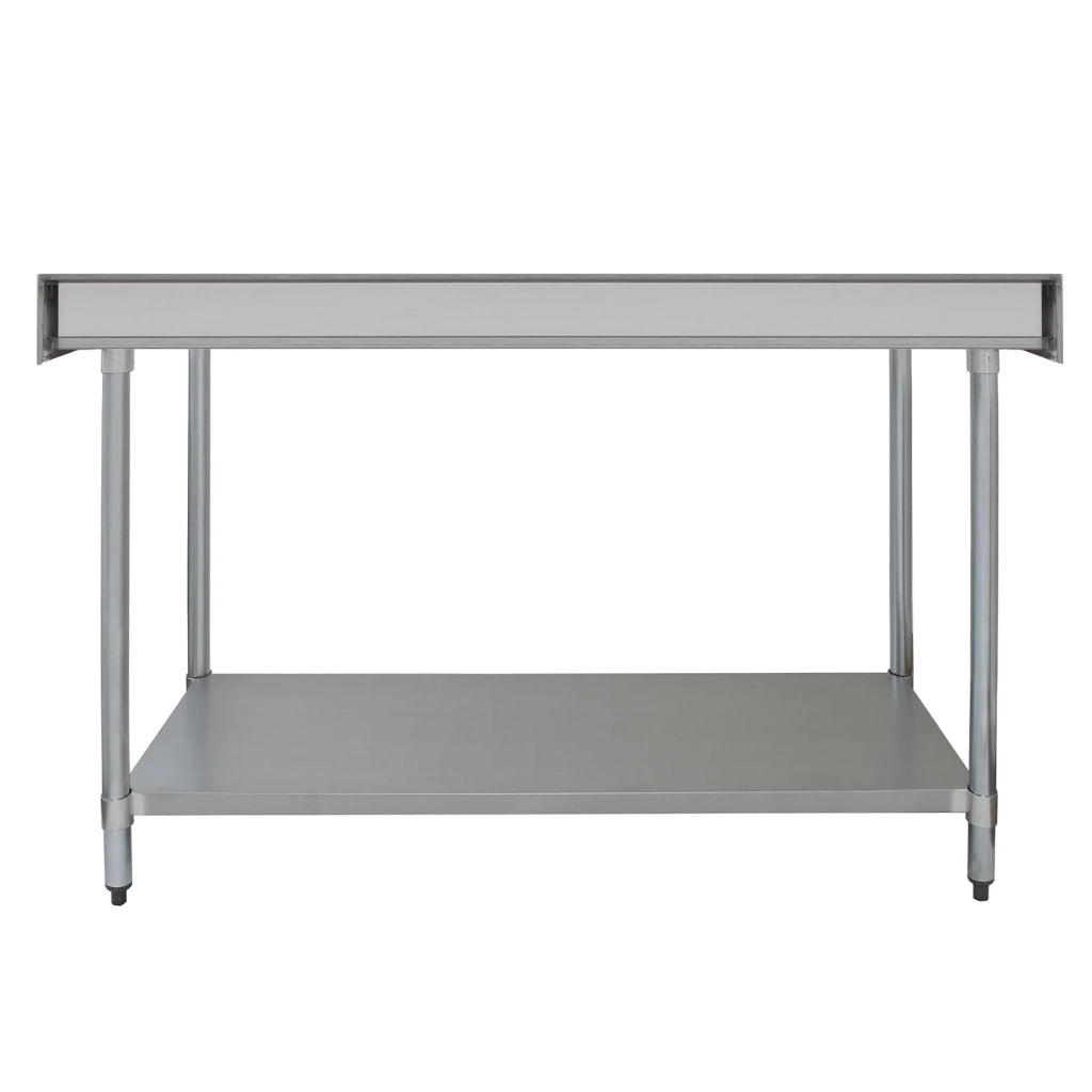 Set Tavolo & Ripiano per Cucina Commerciale con Mensole in Acciaio Inox da Cucina Ristorante, Acciaio Inossidabile Resistente alla Corrosione- Singola - 180cm