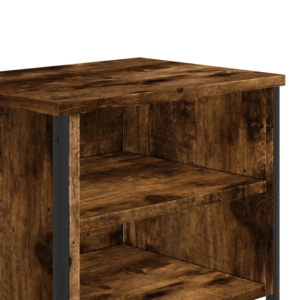 vidaXL Comodino Rovere Fumo 2pz 40x30x40 cm in Truciolato