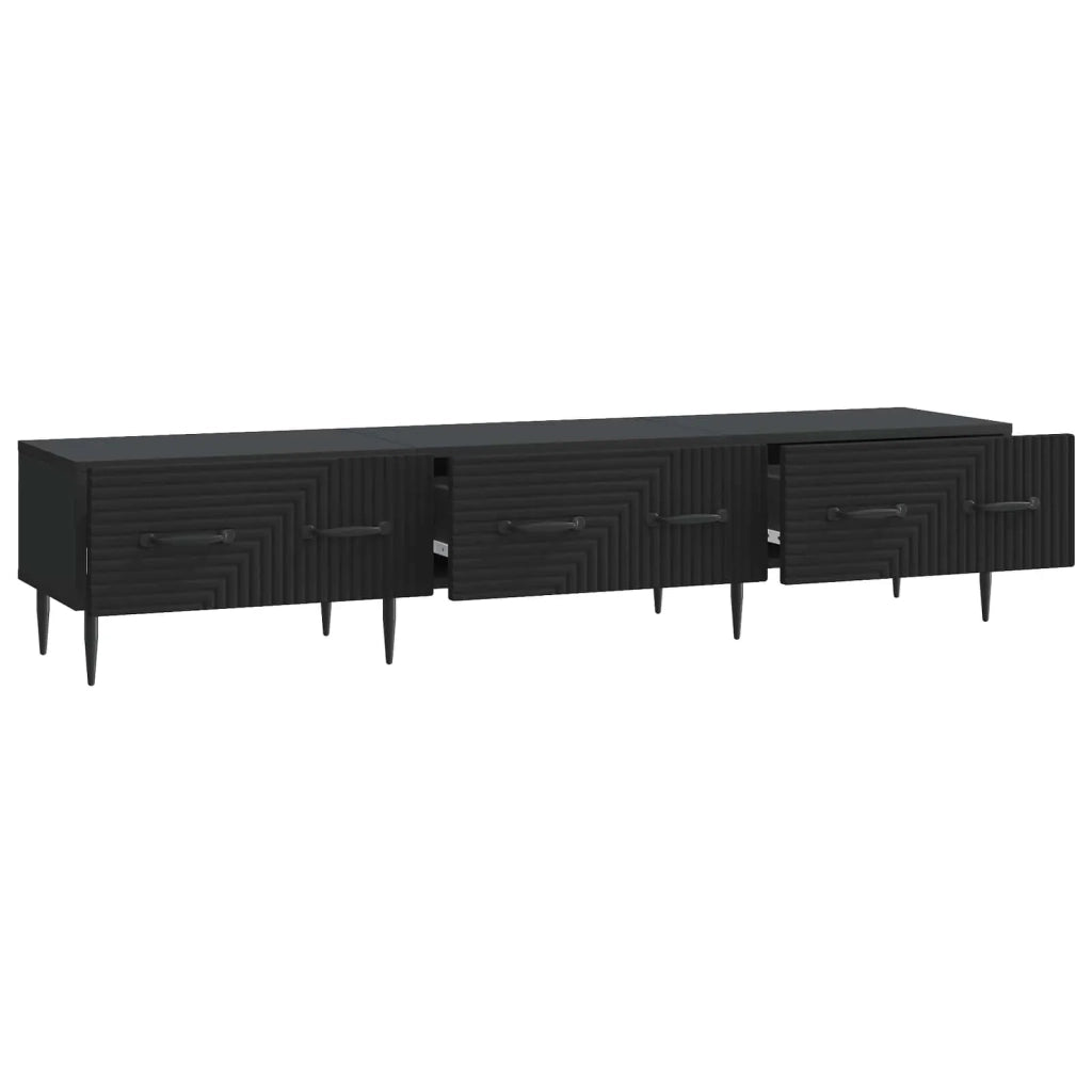 Mobile TV Nero 147 x 34,5 x 30 cm Legno ingegnerizzato 894936