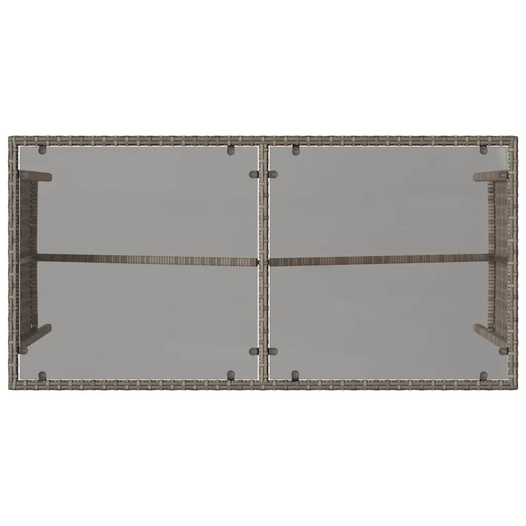 Set da Pranzo da Giardino 3 pz | Set Salotto da Giardino con Cuscini in Polyrattan Grigio