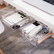 2 filetti di scatola a scomparsa per scrivania, filetto, organizzatore, scatola per archiviazione, fondo nascosto, cassetto per ufficio, scuola, casa, carta da lettera