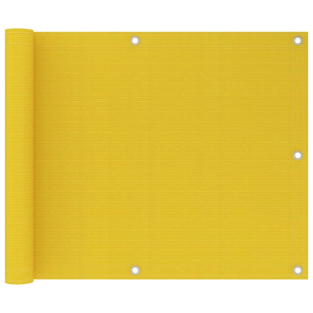 Schermo per balcone schermo per la privacy 75 x 600 cm HDPE giallo 02_0010197