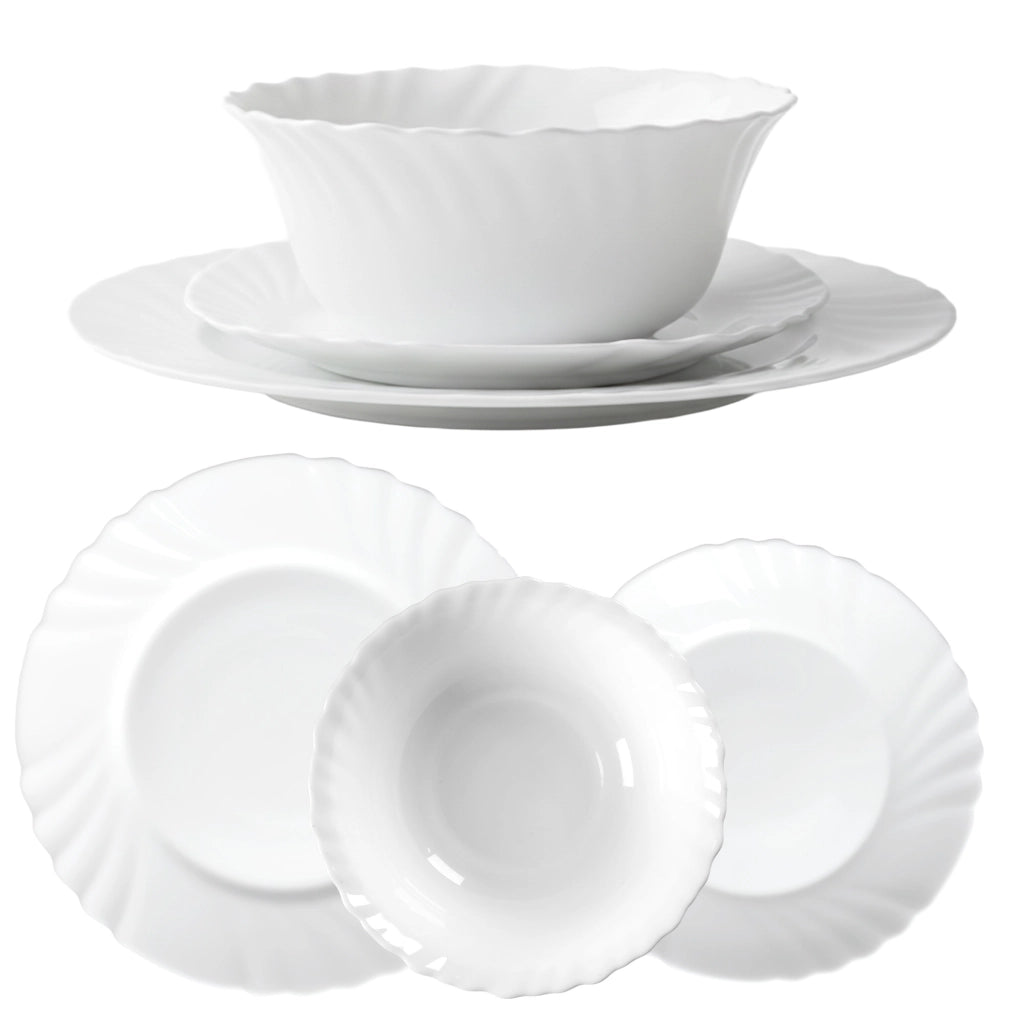 Set di 3 piatti KADAX, colore bianco.