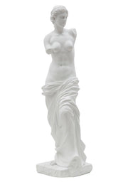 Scultura Statua Woman 14x12x49 cm in Poliresina Bianco