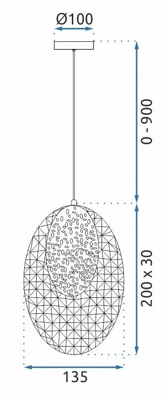 Lampadario A Sospensione In Cristallo Led G088-1cp Złota