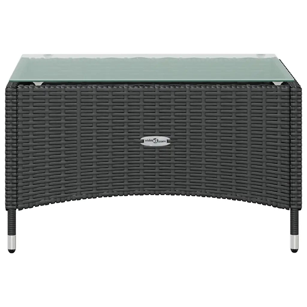 Set Divani da Giardino 8 pz con Cuscini in Polyrattan Nero 3095955
