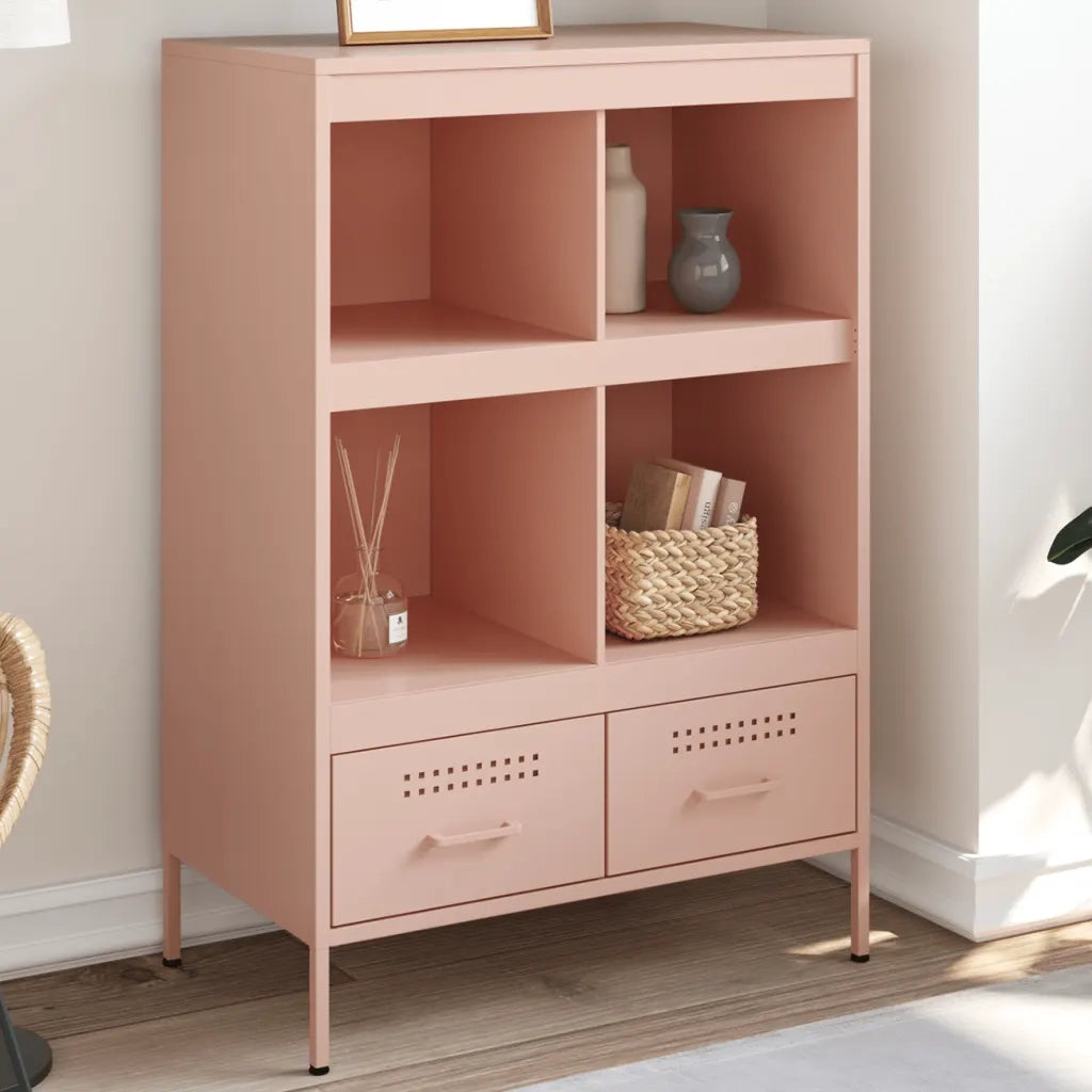 Credenza-Buffet-Armadio da cucina Rosa 68x39x101,5 cm in Acciaio 414526
