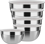 Set di miscelazione in acciaio inox 304 a 5 componenti con viti - bordo largo - stivabile - accessori da cucina