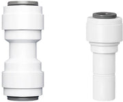 Filtro acqua - 2 pezzi filtro acqua a membrana RO - Adattatore a gomma 3/8" - Fitting a goccia 1/4" - Connettori rapidi - Materiali POM di alta qualità - Connettori ermetici - Filtro acqua con connettore
