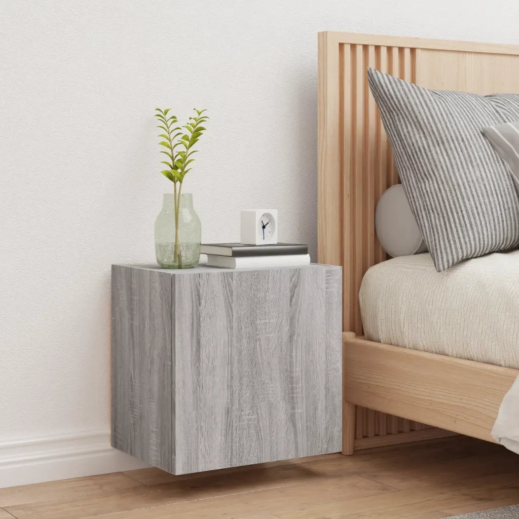 Mobile TV Parete-Credenza per TV sospesa-Console TV  Grigio Sonoma 40,5x30x40 cm Legno Multistrato