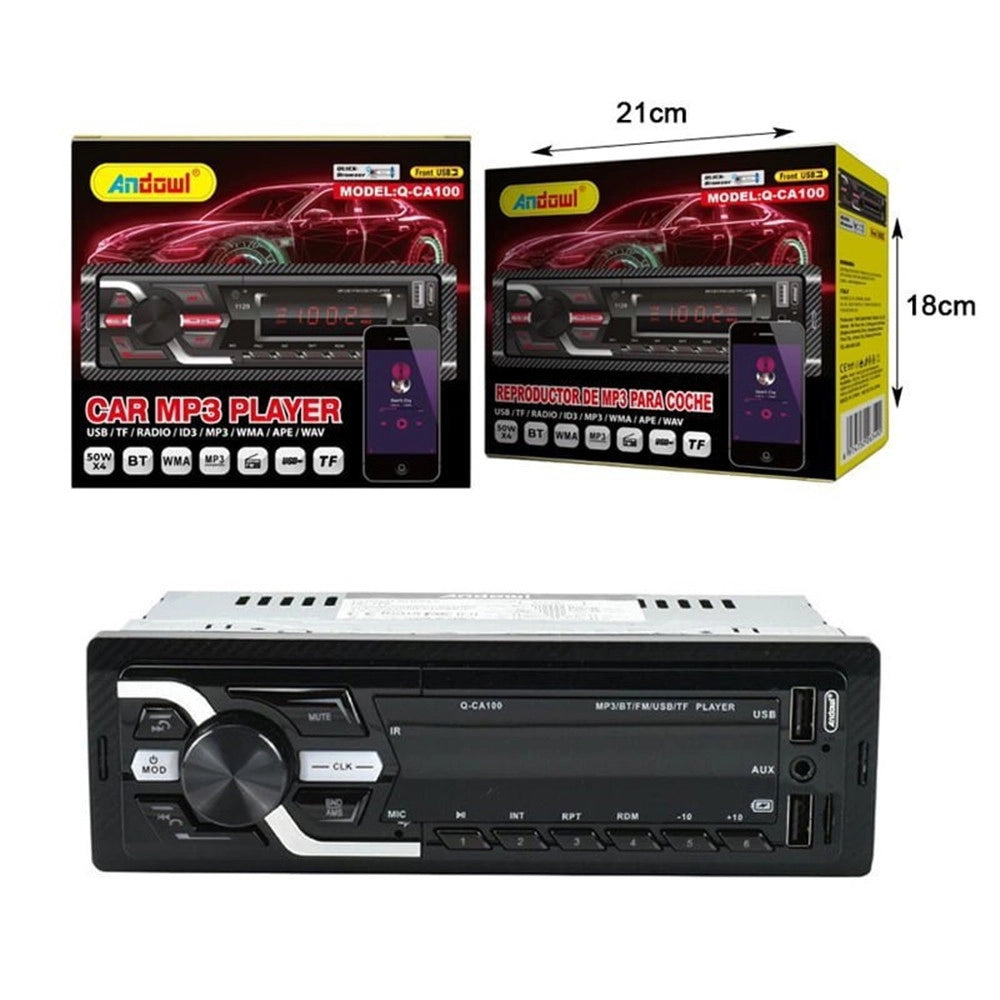 Trade Shop - Sistema Audio Lettore Mp3 Radio Per Auto 1din 50wx4 Bluetooth / Usb / Wifi / Gps Q-ca100 -