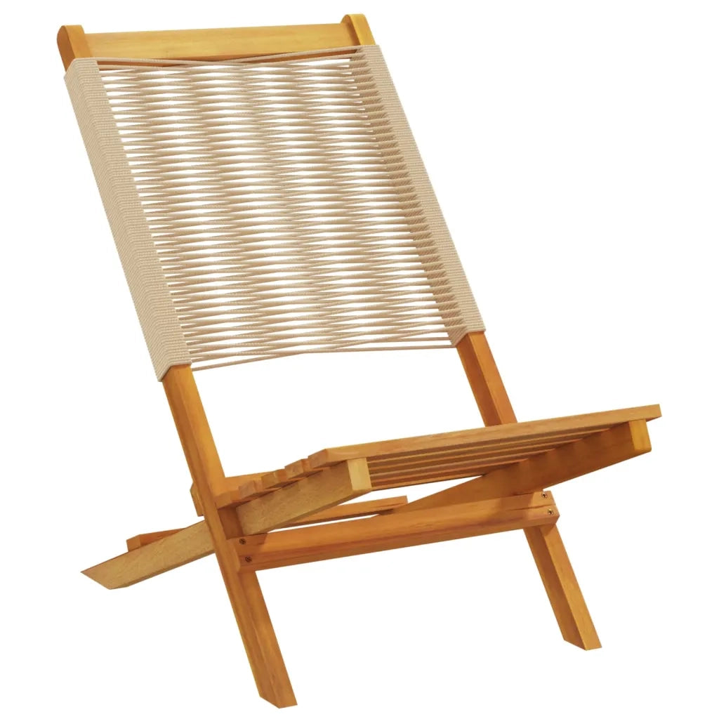 vidaXL Sedie da Giardino Pieghevoli 8pz Beige Legno Massello di Acacia