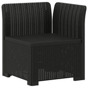 Divano da Giardino a 1 Posto Aspetto Rattan PP Antracite 8011812