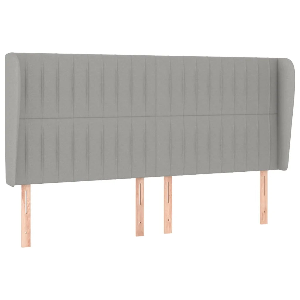 Testiera ad Orecchio Grigio Chiaro 183x23x118/128 cm in Tessuto 3118208