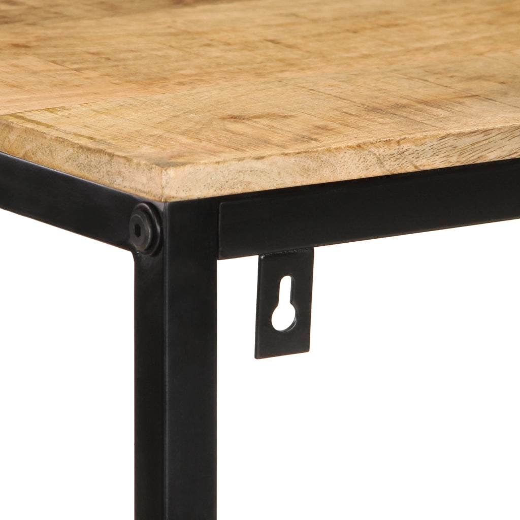 Libreria 70x35x110 cm Legno Massello di Mango Grezzo