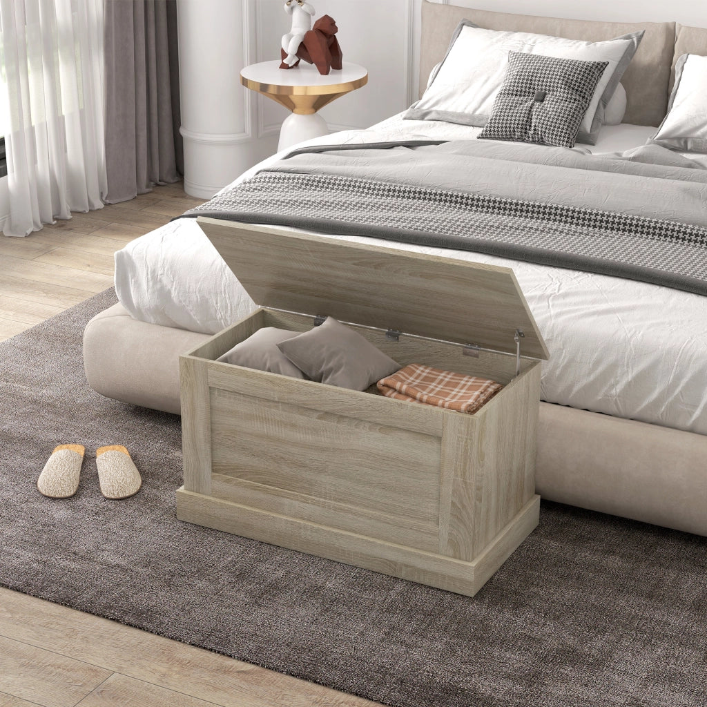 Cassa di legno per contenere giocattoli ¨C Zephmum ¨C 80x40x45 cm colore naturale