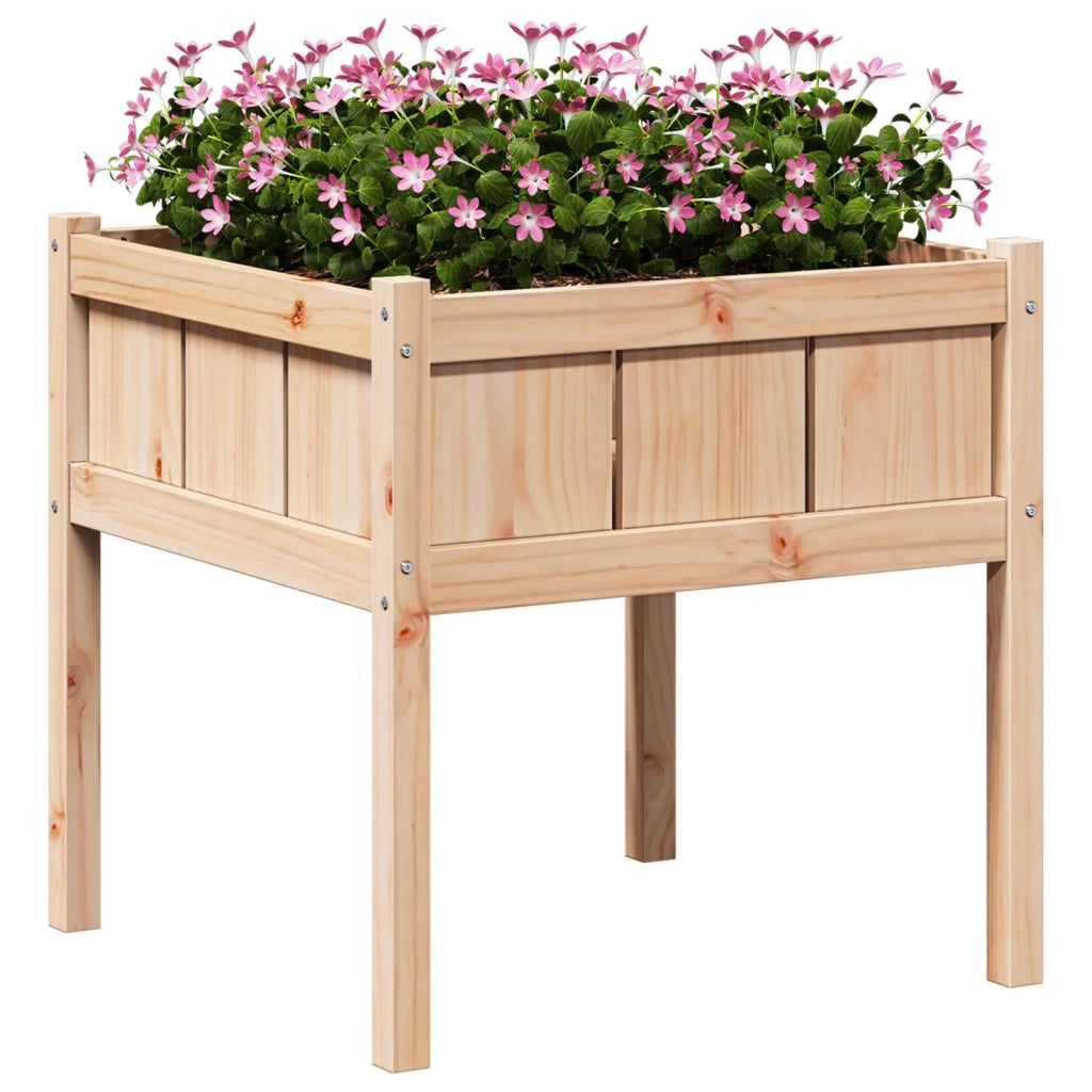 Fioriere | Cassetta per fiori | Vaso da giardino Natura 70 x 70 x 70 cm Pino massello