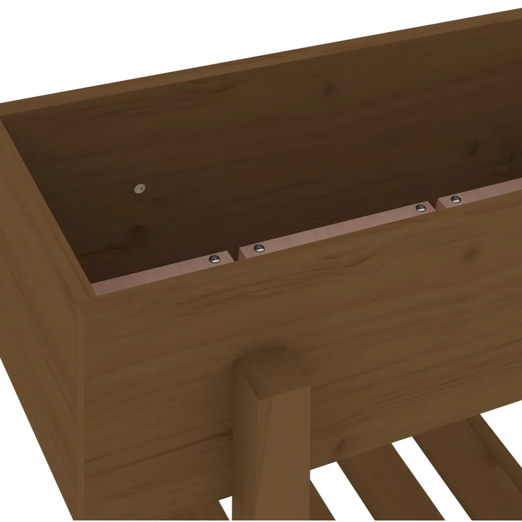 Fioriera | Cassetta per fiori | Vaso da Giardino Ambra 62x30x69 cm Legno Massello di Pino
