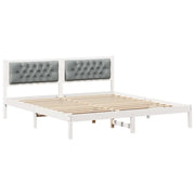 Letto matrimoniale | Letto per adulti | Struttura del letto Grigio chiaro 160 x 200 cm Pino massello