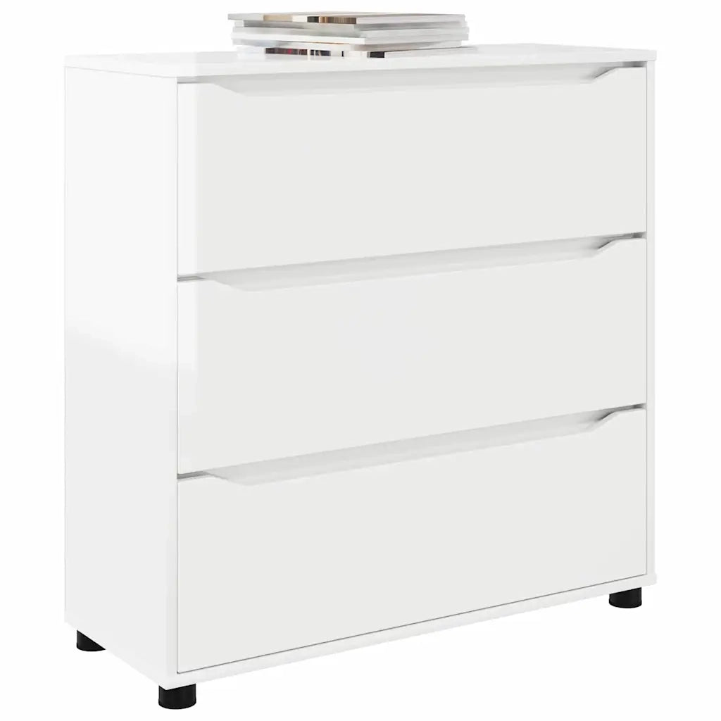 Armadio Bianco Lucido 80 x 31 x 81 cm Legno multistrato