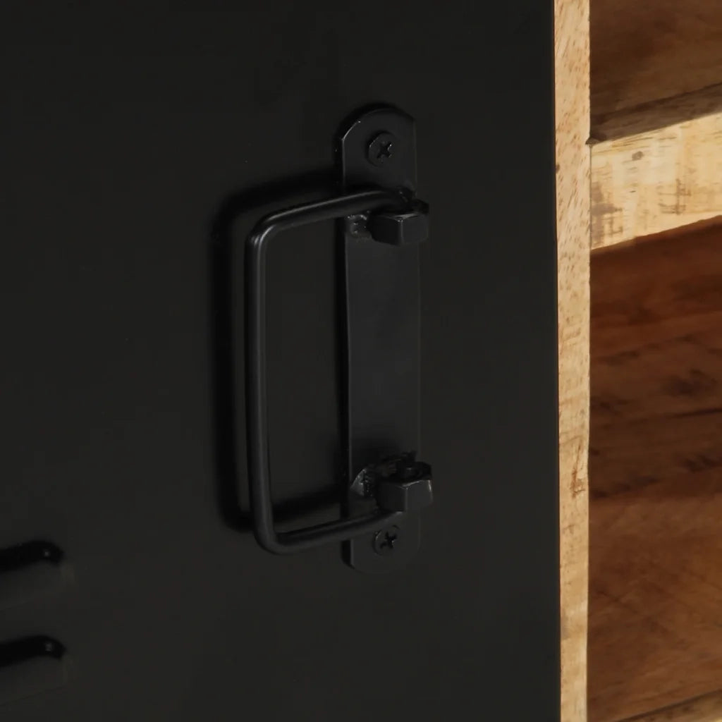Mobile Porta TV 80x30x40 cm in Legno Massello di Mango Grezzo