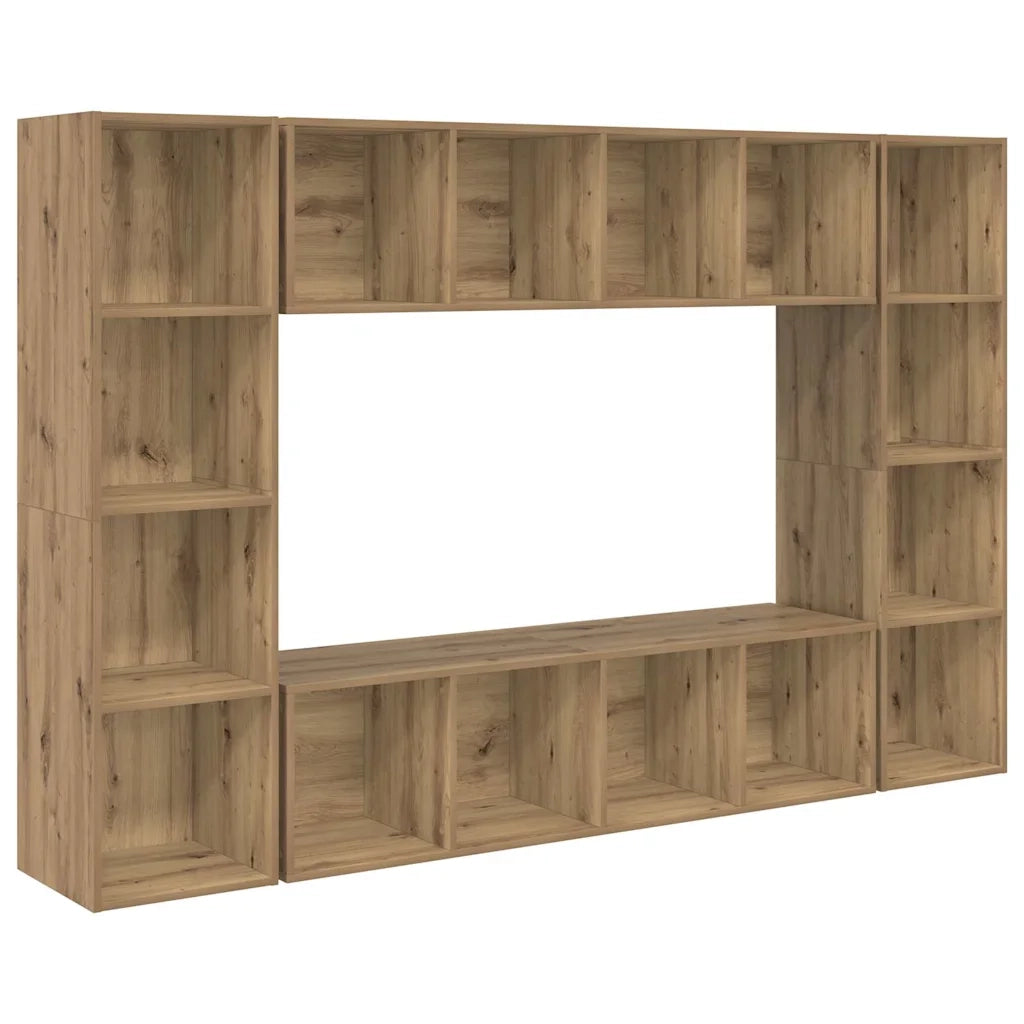 Set mobile TV 4 pz-Set di 4 Credenza per TV Marrone 37 x 37 x 142,5 cm 637700
