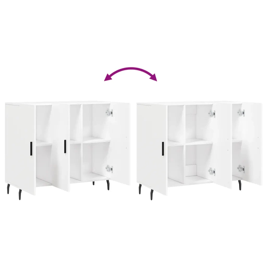 Credenza | Madia | Buffet da pranzo | Armadio da pranzo Bianca 90x34x80 cm in Legno Multistrato