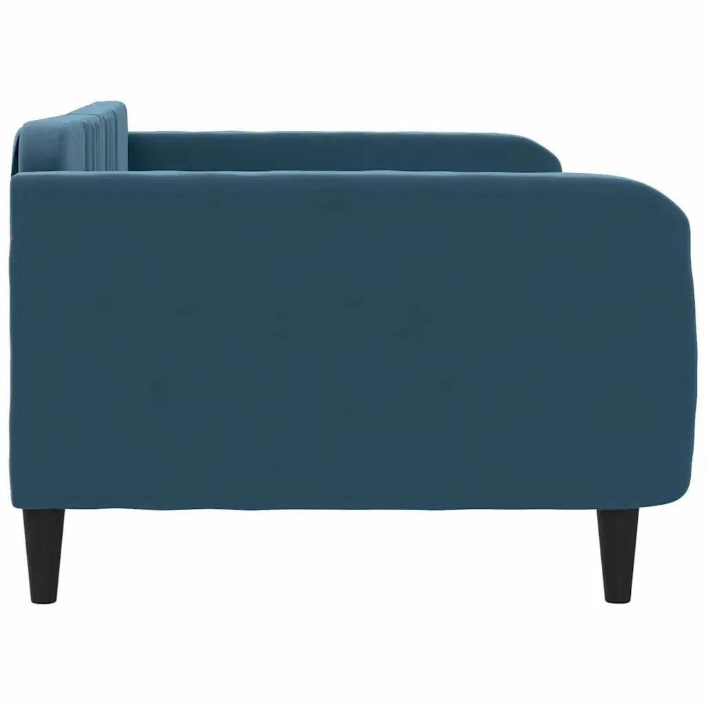 Letto da Giorno Blu 100x200 cm in Velluto