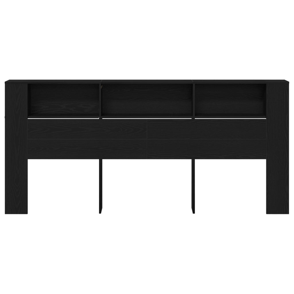 Cabina testiera  Nero Rovere 220x18,5x104,5 cm