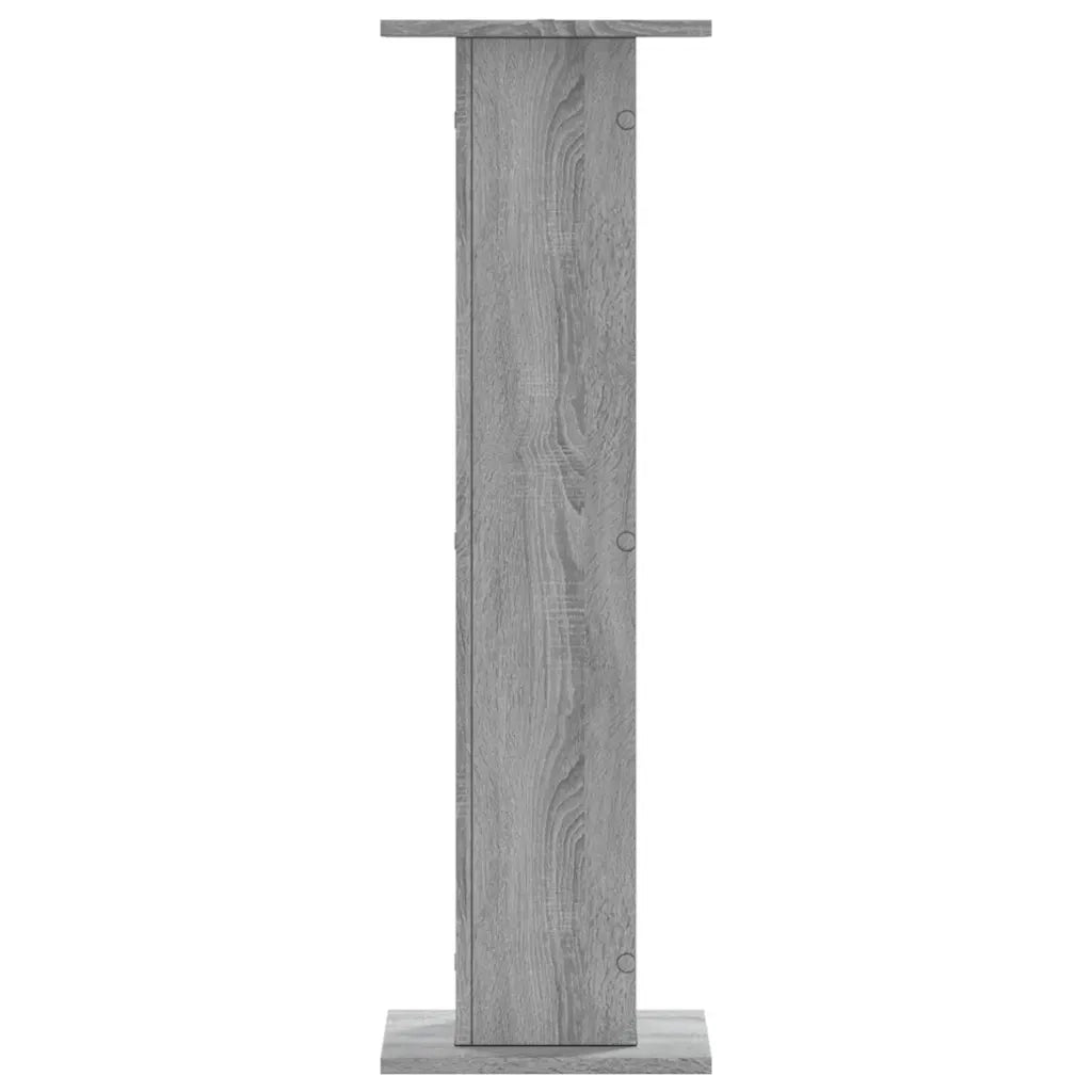 Supporti Altoparlanti 2 pz Grigio 30x30x95 cm in Multistrato 852677