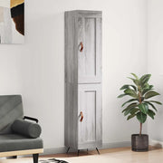 Credenza Grigio Sonoma 34,5x34x180 cm in Legno Multistrato 3200431